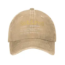 Fashionable Unisex Distressed Washed Snapback Cap - Funny Retirement Gag Baseball Hat - Adjustable (Khaki)