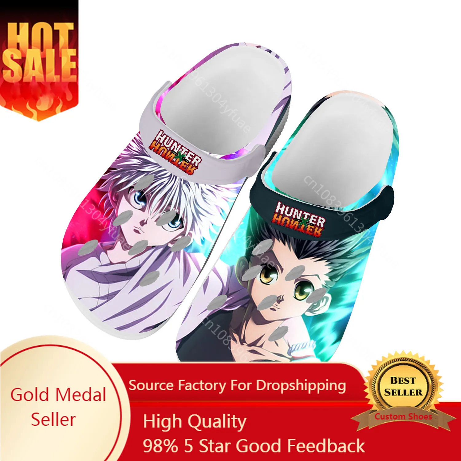 

Gon Killua Zoldyck Hunter X Hunter Home Clogs Mens Women Teenager Customize Water Shoes Anime Garden Beach Hole Slippers Sandals