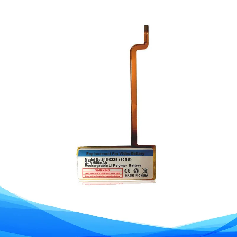 Оригинальные Заменяемые аккумуляторы 650 мАч 616-0229 для Apple Ipod 5G Classic 6-го 7-го видео 30 Гб A1036 A1136 Аккумулятор AKKU