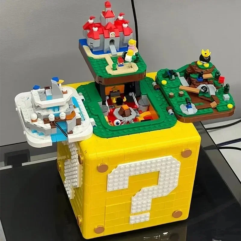 Super 64 Question Mark Block Building Bricks 2064PCS Compatible With 71395 Game Props Model Kits Toys For Children Gifts building block toys educational toy building toy set