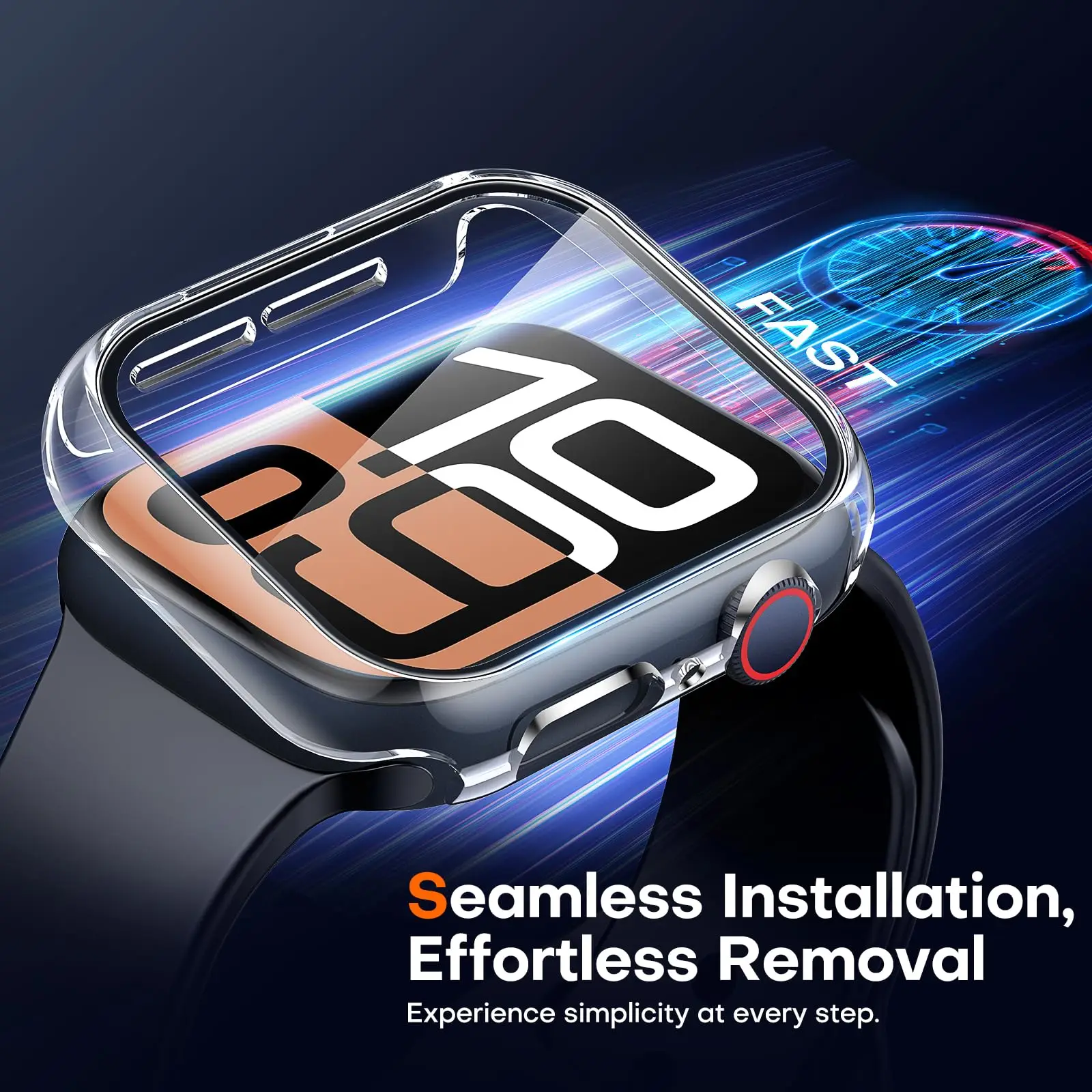 Premium 2-Pack Tempered Glass Screen Protector Cover for Smartwatch - Transparent