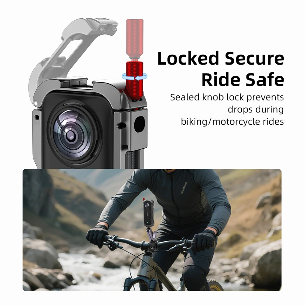 Cornice Protettiva con Protezione Lente, Gabbia per Fotocamera a Sgancio Rapido, Attacco Cold Shoe, Custodia Protettiva per Accessori Fotocamera X5 - immagine 5