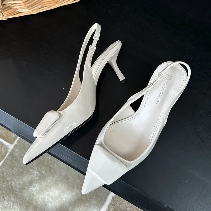 Fashion Design Pointed Toe Slingbacks High Heels Female Elegant Party Dress Wedding Shoes Brand Sandals Women Zapatos De Mujer