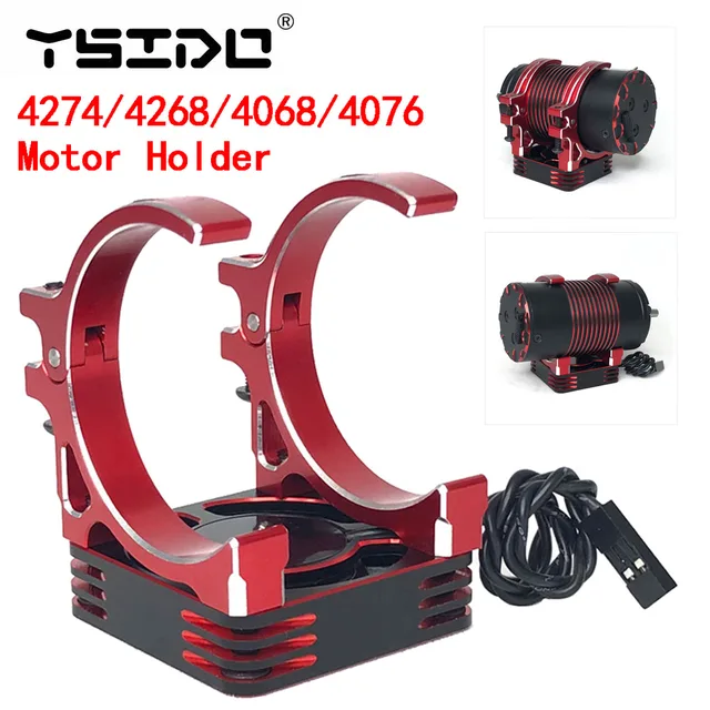 YSIDO Motor Fast Cooling Fan 40x40mm Aluminum Fan w/holder for Traxxas ARRMA 1/7 Hobbywing 4274 4268 Rocket 1/8 RC Car 4082 1515 1