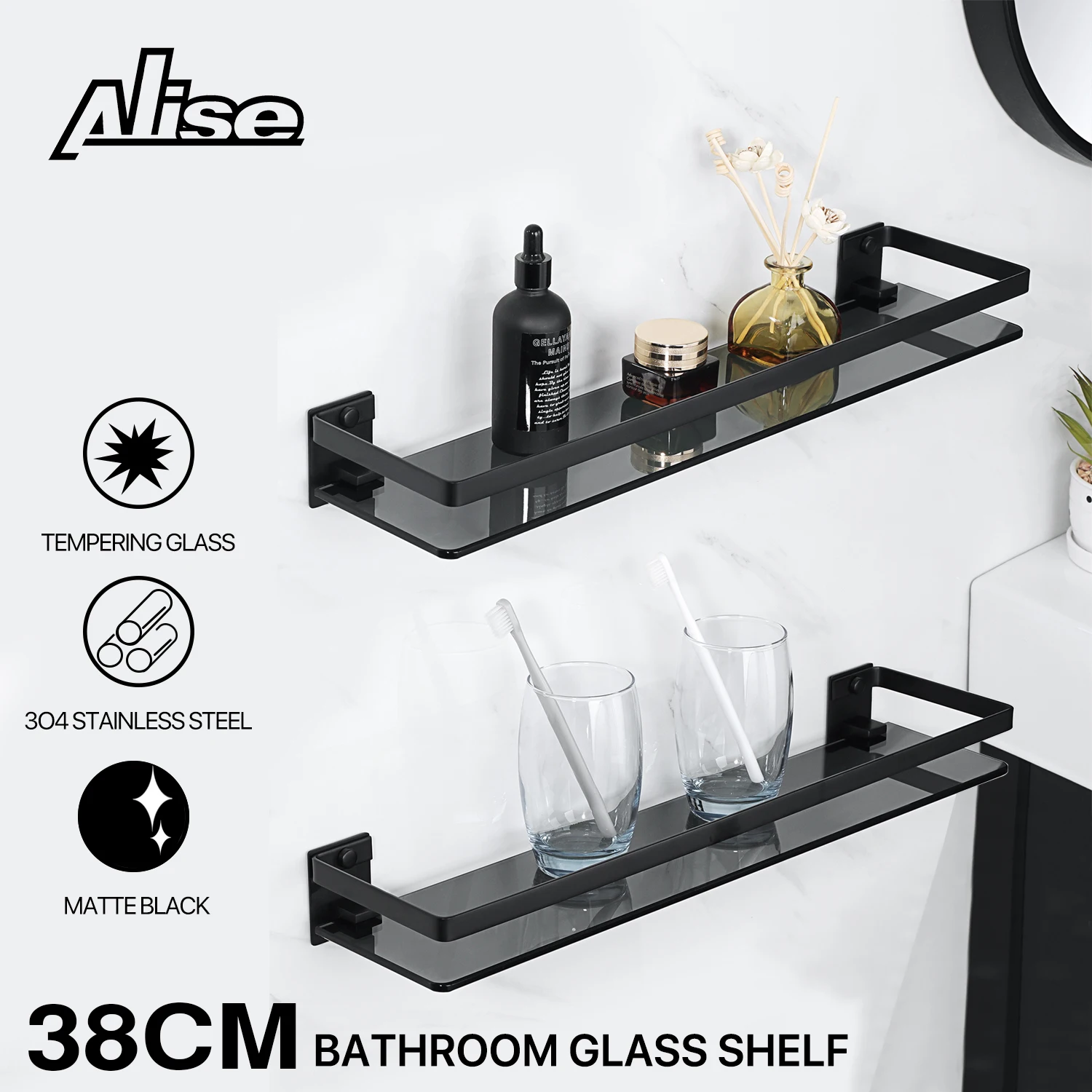 Bathroom-Shelf-Tempered-Black-Glass-Shelf-Wall-Mounted-Matte-Black-Shower-Storage-with-SUS304 ...