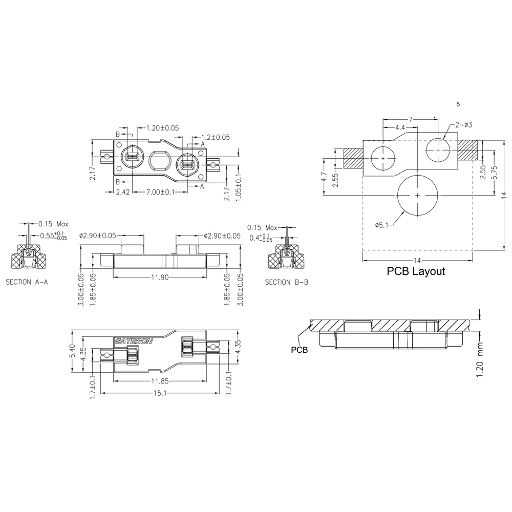 Gateron-tomada Hot Swap Plug para Interruptor de Perfil Baixo Ks27 Pcb Faça Você Mesmo Acessório Teclado Mecânico pc Game Original - Imagem 2