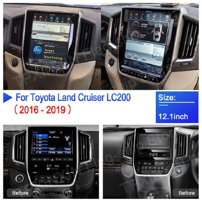 

Автомагнитола на Android 11 для Toyota Land Cruiser lc200 2016-2019 с сенсорным экраном и GPS