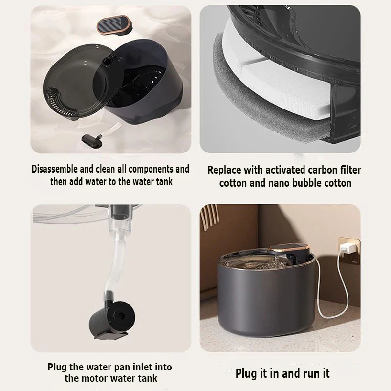3L Pet Automatic Water Fountain With LED Light 5