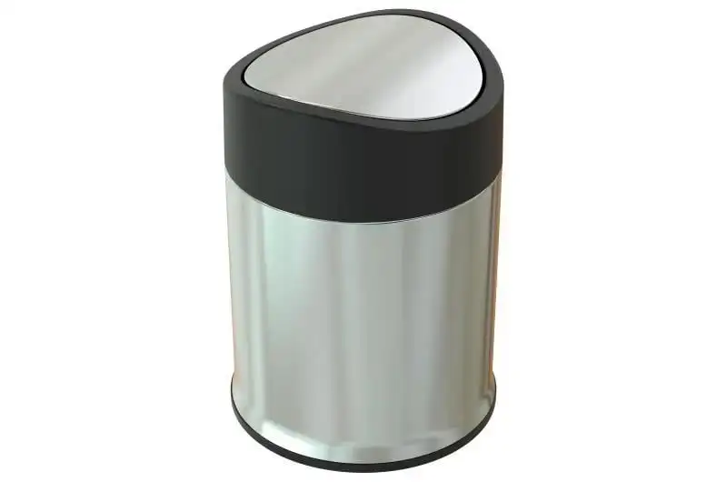 

gal / 5L Stainless Steel Bathroom Swing Top Garbage Can Cesto de basura para baño мусорное ведро Kitchen trash can