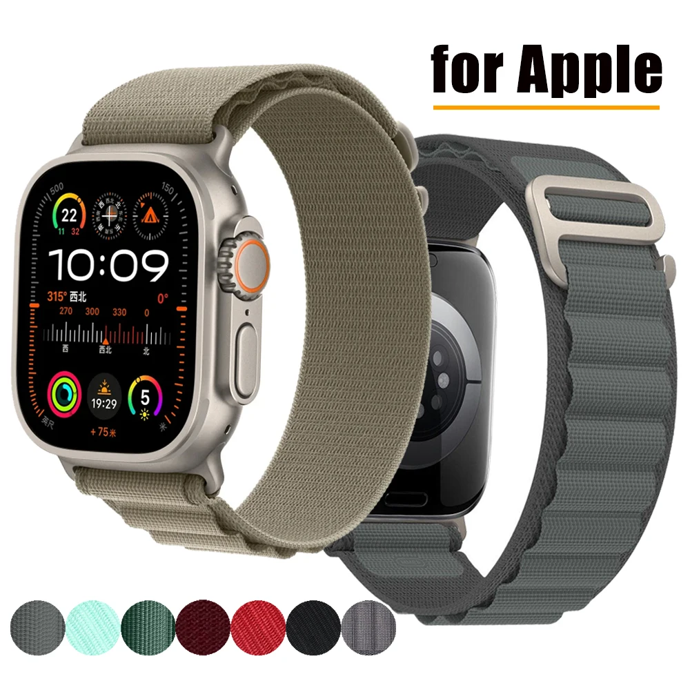 애플워치용 알파인 스트랩 44mm 40mm 49mm 45mm 41mm 38mm 42mm 나일론..