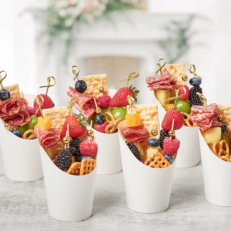 50pcs Disposable Kraft Paper French Fries Holders, Snack and Dessert Cups, Potato Chips... - SKU PFFH1218 - UGI Packaging