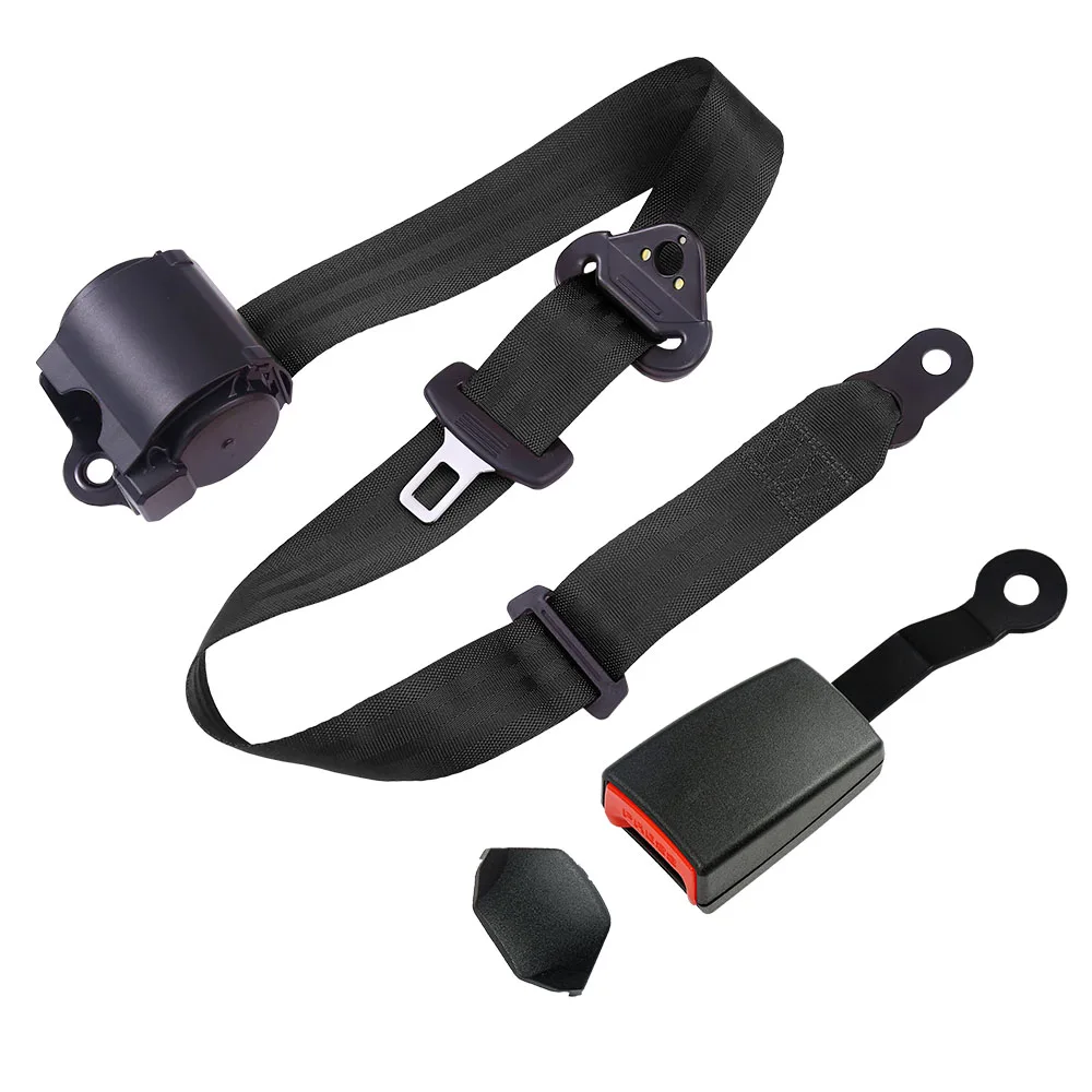 CE Certification Retractable 3 Point Car Seat Belt Universal Driver Safety Belt with Adjuster and Lock
