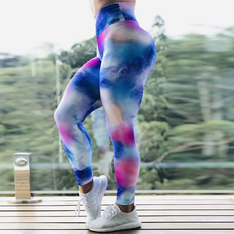

Workout Yoga Leggings Women Sports Yoga Pants Fitness Push Up Printed Gym Leggings Running Pants Elastic Slim Pants