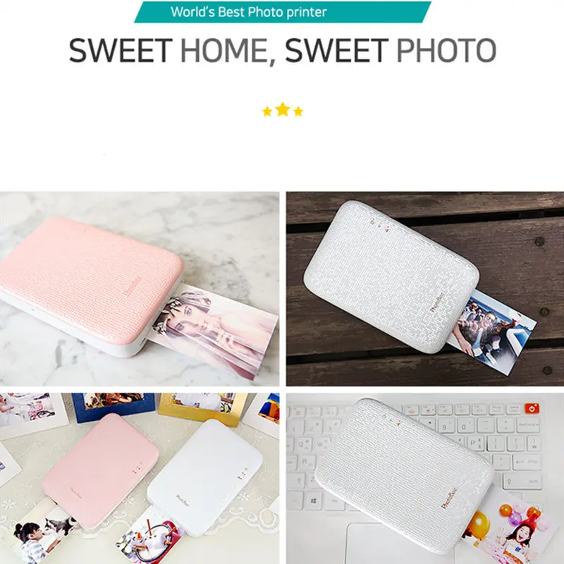 PhotoBee 포토 프린터용 자체 접착 인화지, 무잉크 인쇄, 안드로이드 IOS 프린터, 3 박스, 108 개
