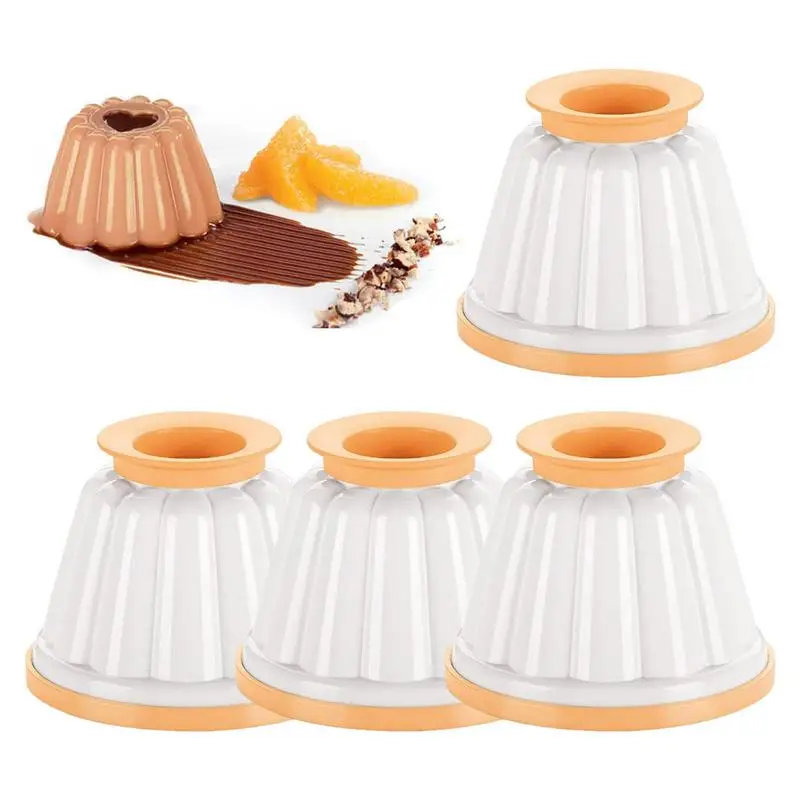 

Set Of 4 Panna Cotta Mould Custard Mold Reliable Creme Caramel Mold With Random Shaped Lid Fruit Jelly Mould Mold