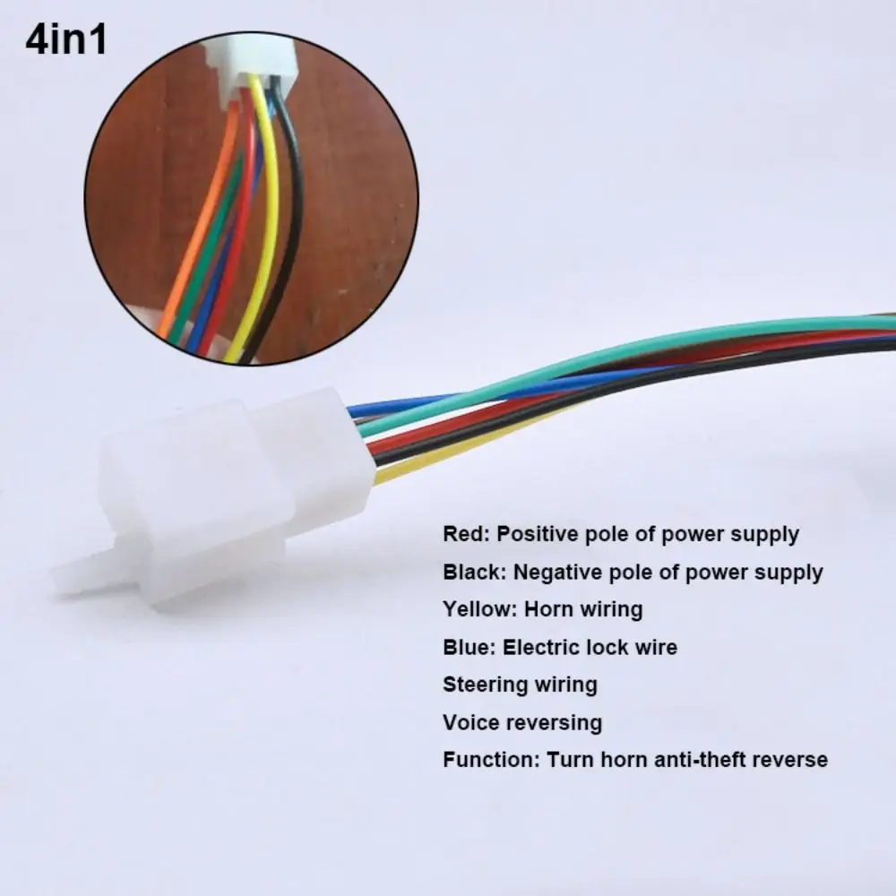 Description Picture 4 of itemTricycle Horn 48V/60V 3 In 1/4 In 1 Buzzer Steering E-bike Anti-theft Reversing Voice Horn E-bike Buzzer Electric Bike Accessory