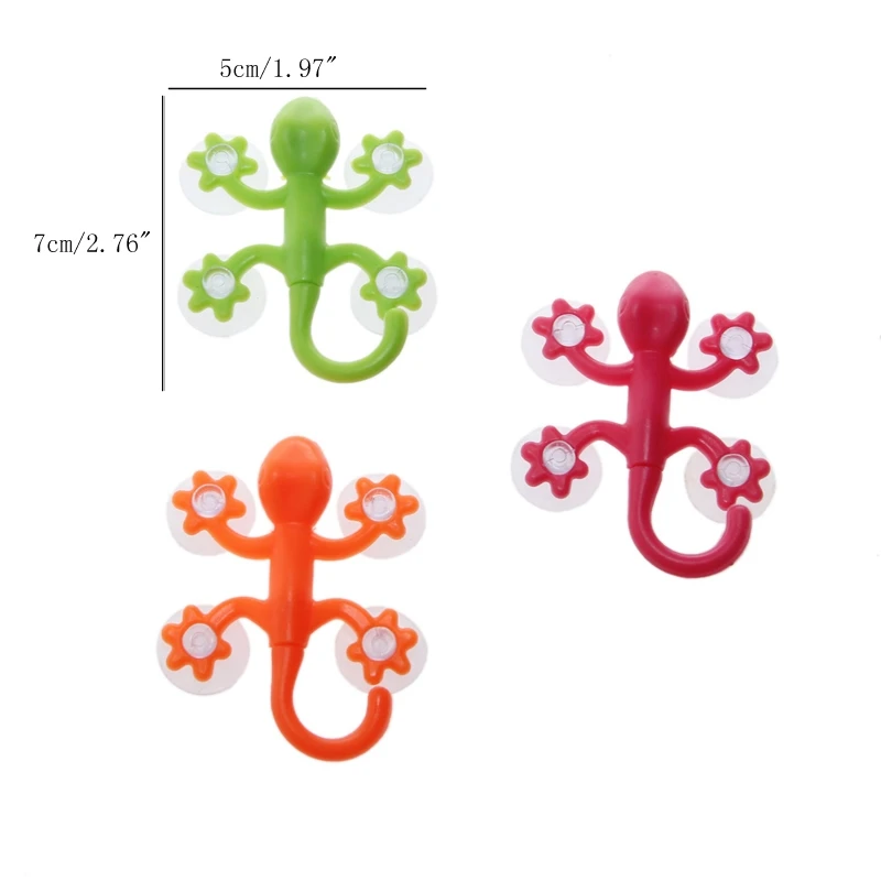 

Powerful Plastic Four Suction Cups Hook Wall Hanger Decoration Bathroom 203C