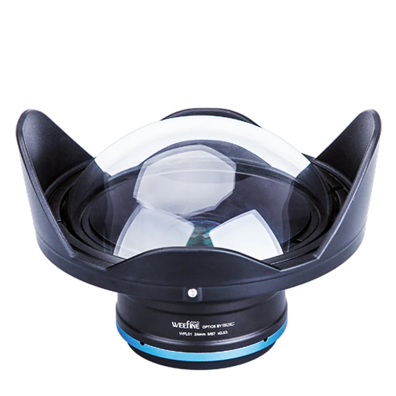 

Широкоугольный конверсионный влажный объектив рыбий глаз Weefine Wfl01 M67 с резьбой 24 мм для штатива G7x чехол для камеры подводная фотография