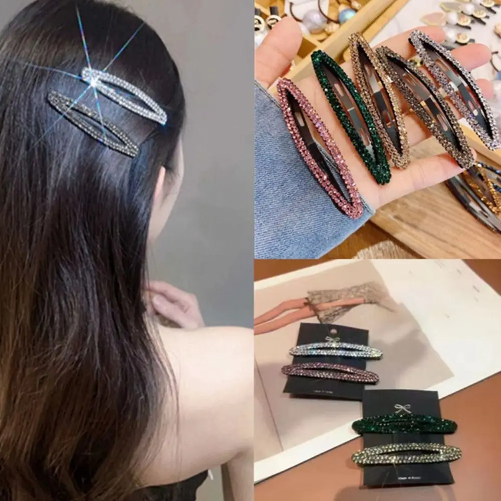 

6PCS Alloy Rhinestone Hair Clip New Hair Accessories BB Hair Claw Duckbill Clip Hair