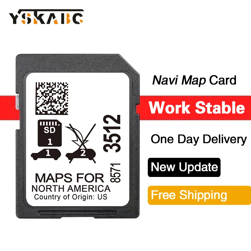 Update Maps Canada USA Mexico 8571 3512 Sat Nav SD Card for GM Chevrolet Equinox Malibu Silverado Traverse Tahoe GPS Navigation
