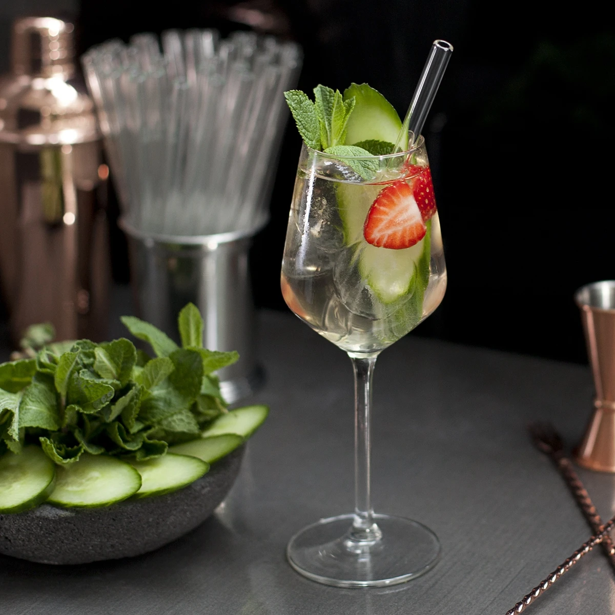 Drinking Straws 4/8pcs Reusable Glass Straws for Drinks