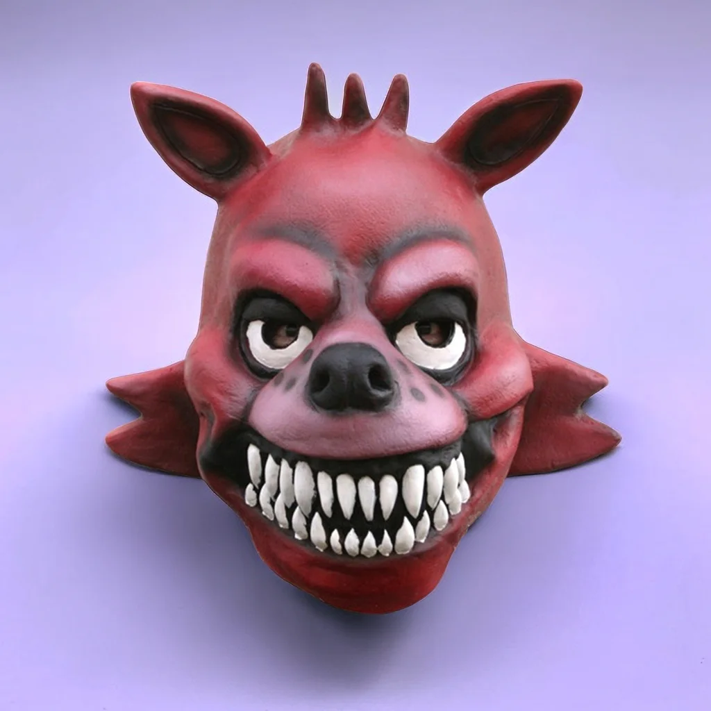 Real Animal Mask Game Fnaf Cosplay Funny Fox Duck Bear Mask Kids Party Halloween Masquerade Latex Full Face Cover Puntelli