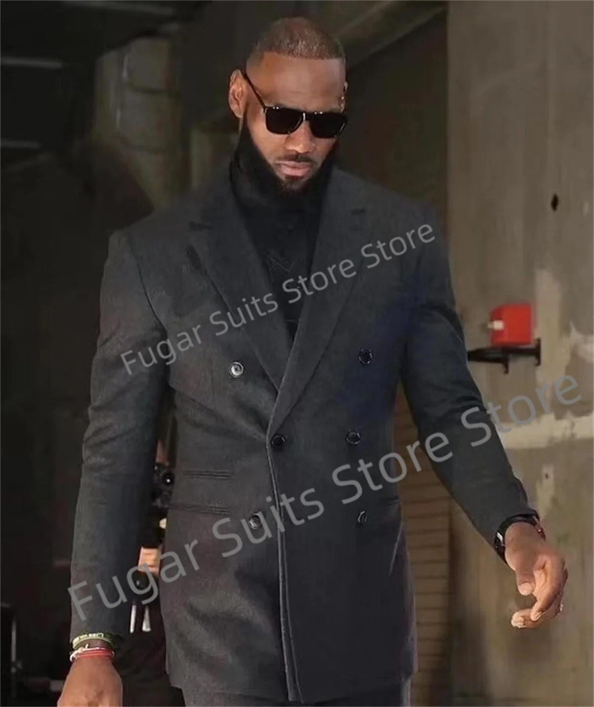 Classic Gray Wool Wedding Winter  Suits For Men Slim Fit Groom Tuxedo 2 Pieces Sets Business Office Male Blazer Costume Homme