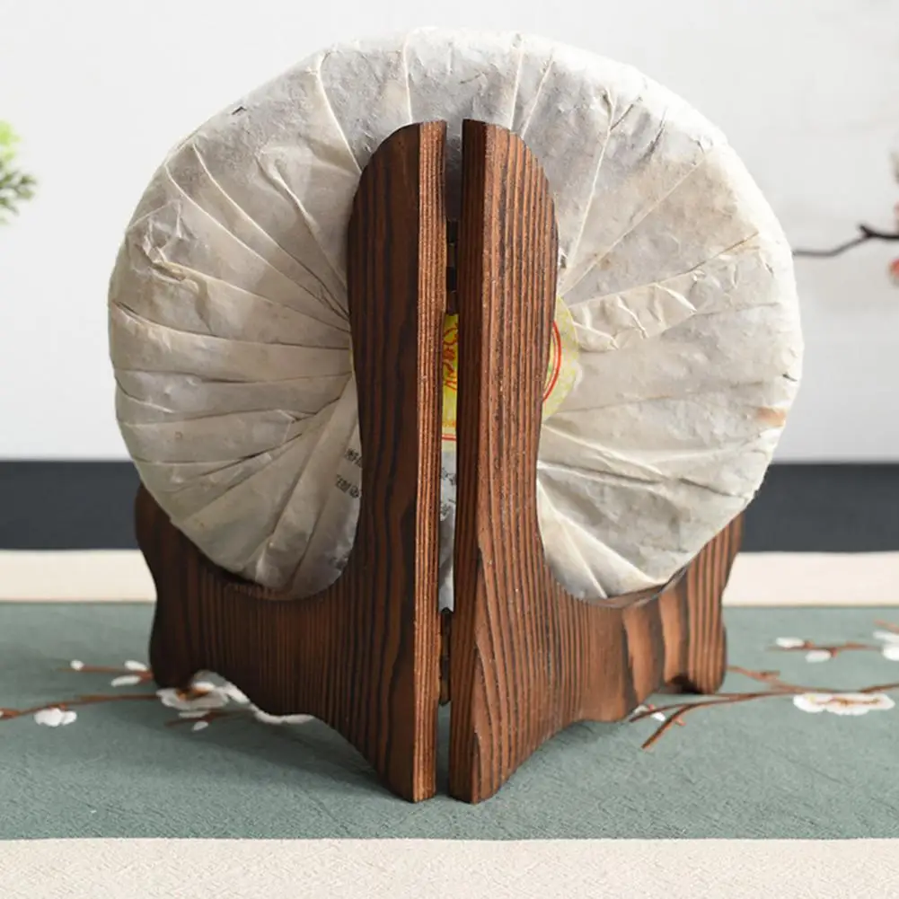 Tea Leaves Display Holder Sturdy Tea Leaves Plate Storage Rack Desktop Organizer Polished Wooden Display Stand for Cafe 5