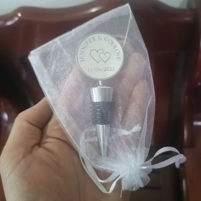 Personalized Engraved Wine Stopper Baby Shower Party Decoration Christmas Wedding Favors Gift Customized Wine Drop Stopper