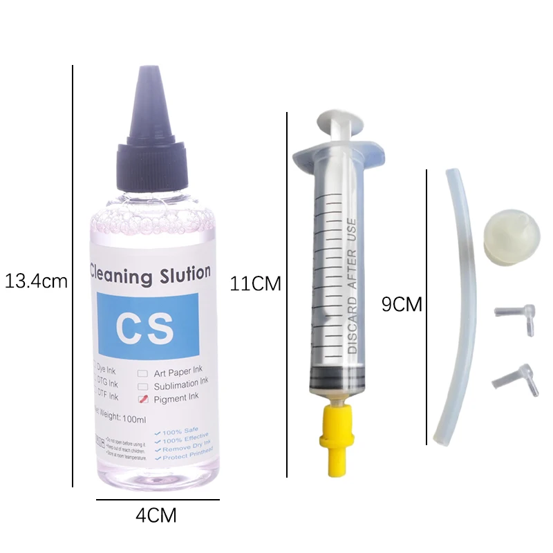 100ml DTF Ink Cleaner Cleaning Solution Liquid For DTF Printer Printhead Tube Cleaning
