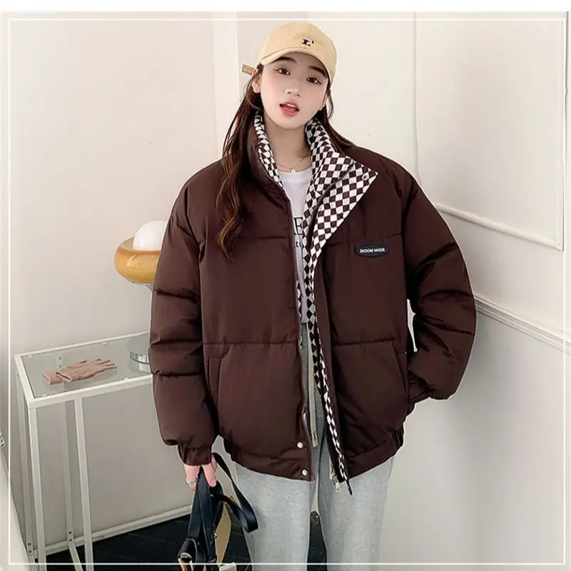 2023 New Winter Down Cotton Jacket Donna Zipper Cappotto Imbottito Allentato Femminile Thicke Warm Puffer Parka Giacche Donna Capispalla Cappotti