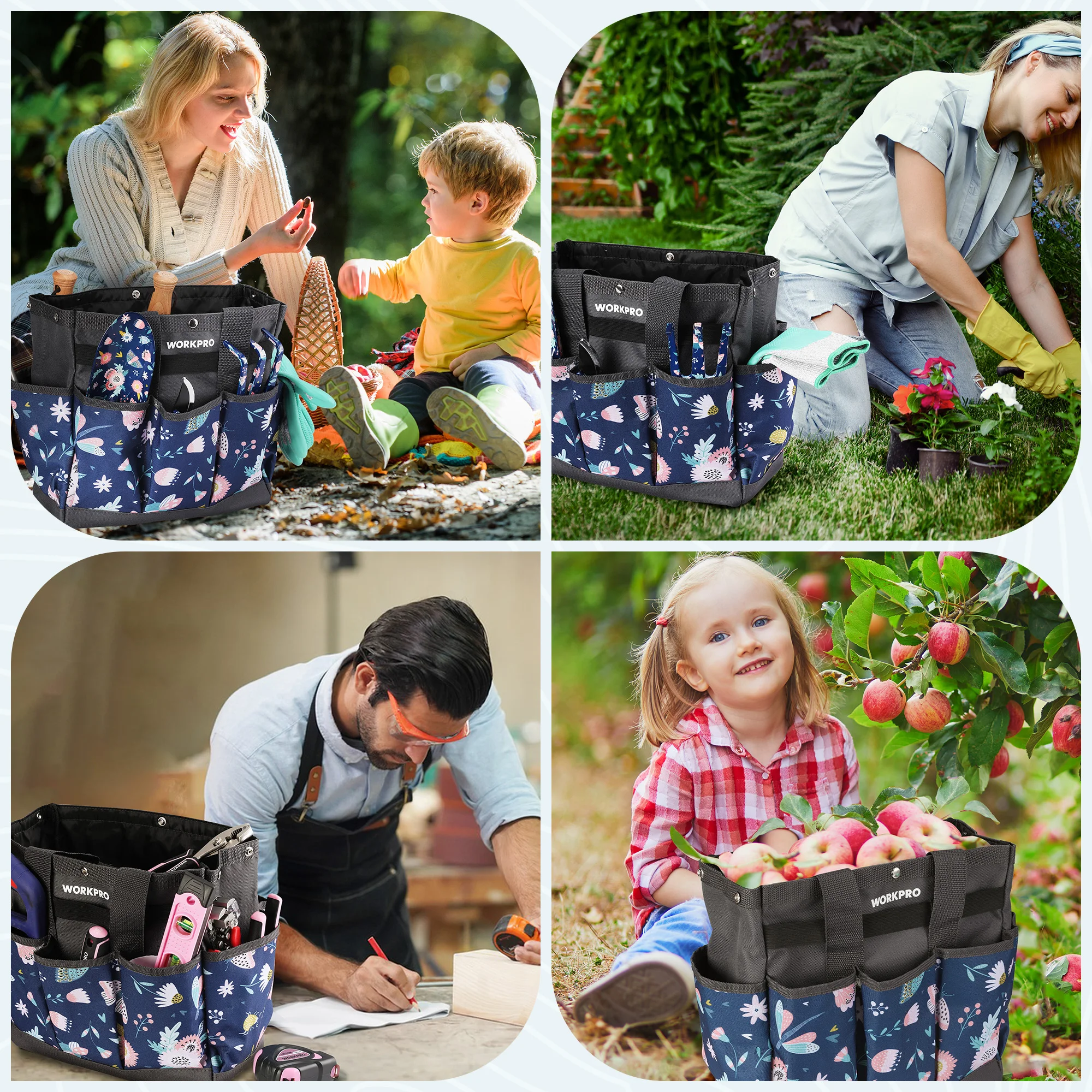 Garden Tool Tote Bag, Heavy Duty 6