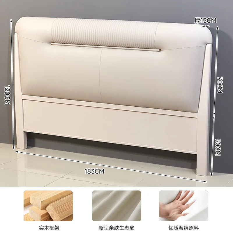 Wood Headboard Modern Simple European Style Painted Bedside Backrest