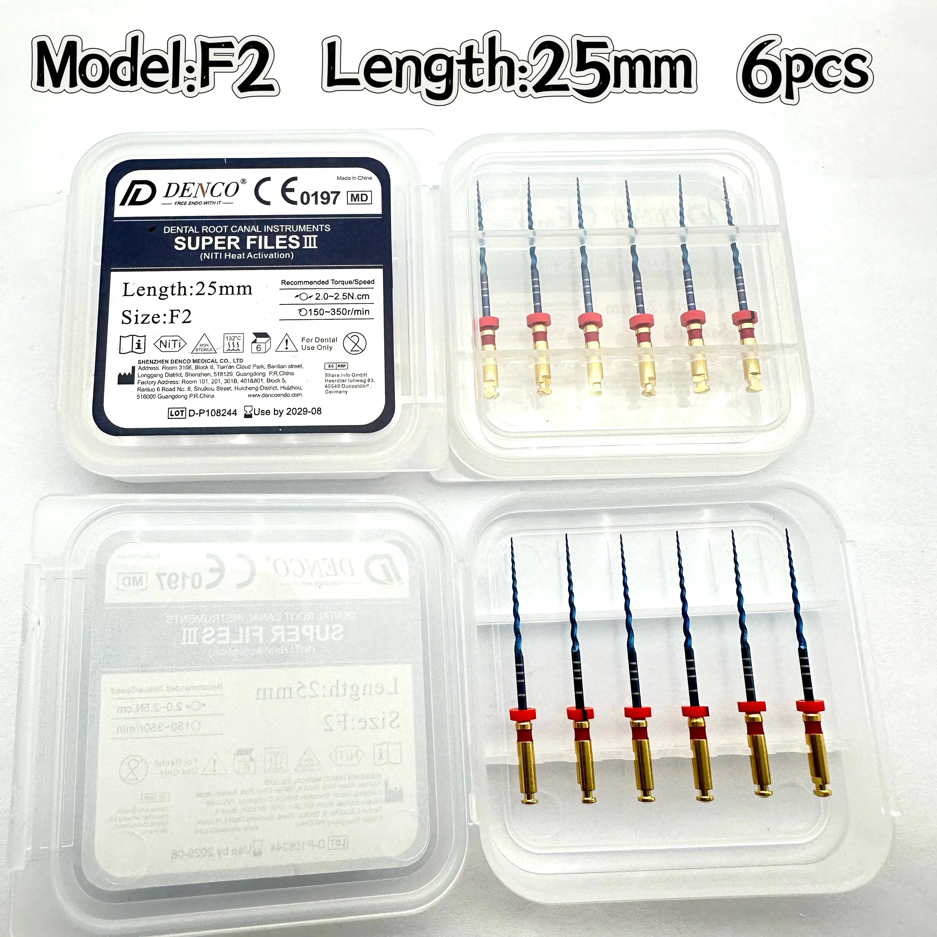 10pieces DENCO Dental Rotary Endo File Super files Roots SX open