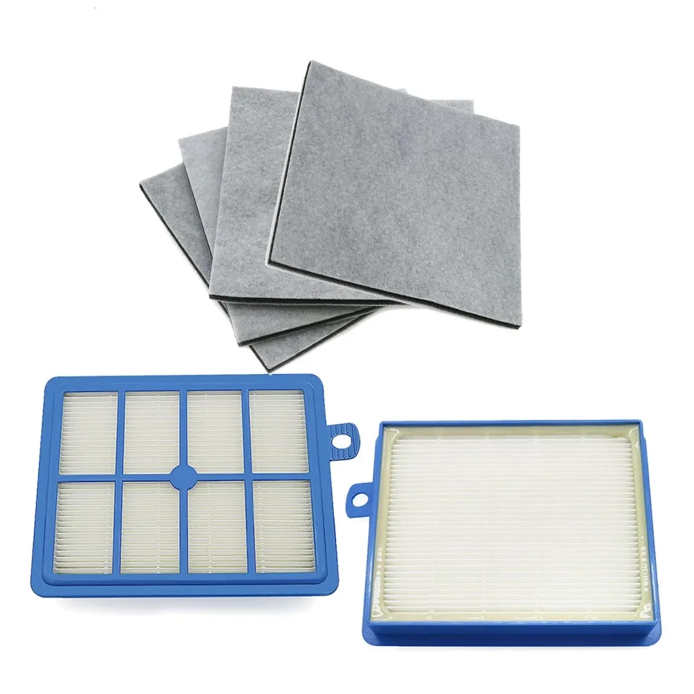 Washable 2pcs Dust Hepa Filter H12 H13+4pcs Motor Cotton Filter For