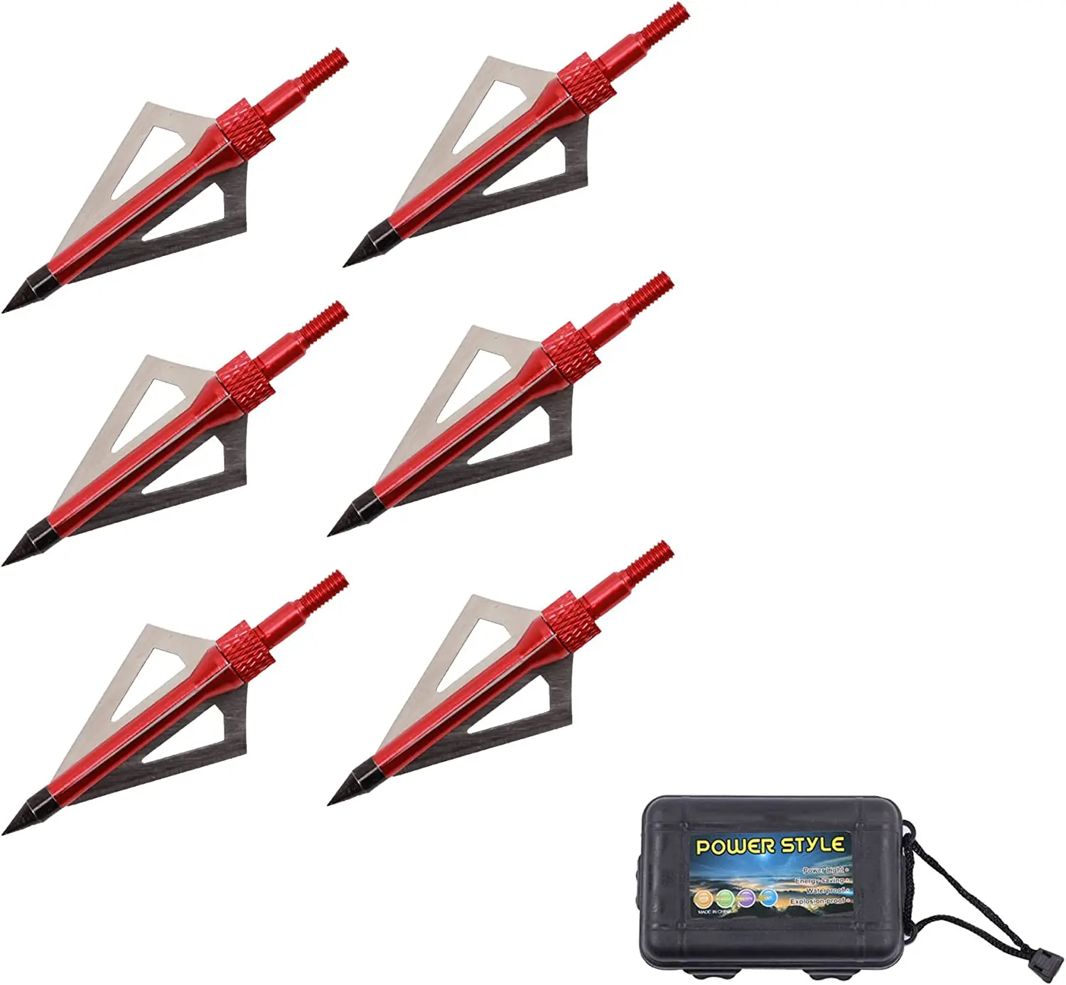 Hunting Broadhead 100 Grain Cutting Blade Arrow Head Tips Archery Arrowhead for Compound Bow Recurve Bow Shooting 6/12pcs