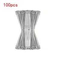 100pcs Metal Zipper Ties,304 Stainless Steel Heavy Duty Multi-Functional Self-Locking Cable Ties for Machinery, Farms, Roofing 1