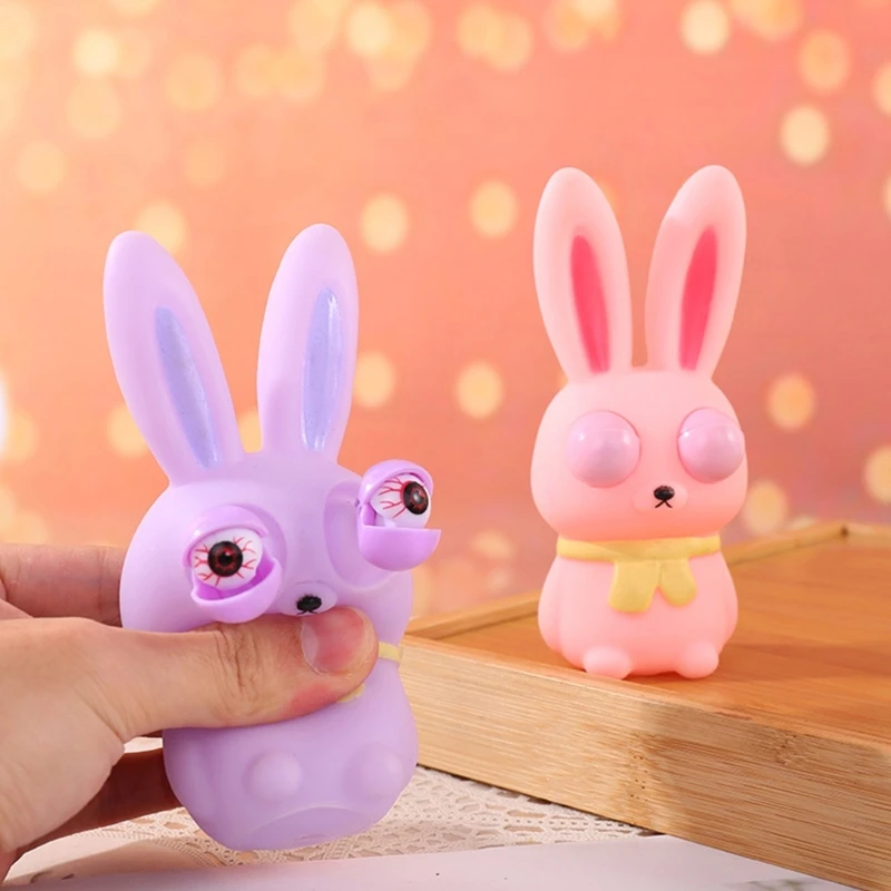 

Squeeze Toy Rabbit Shape Eyes Popping Toy Eyeballs Holding Sensory Toy Pressure Release Toy Eyes Popping Funny Gift