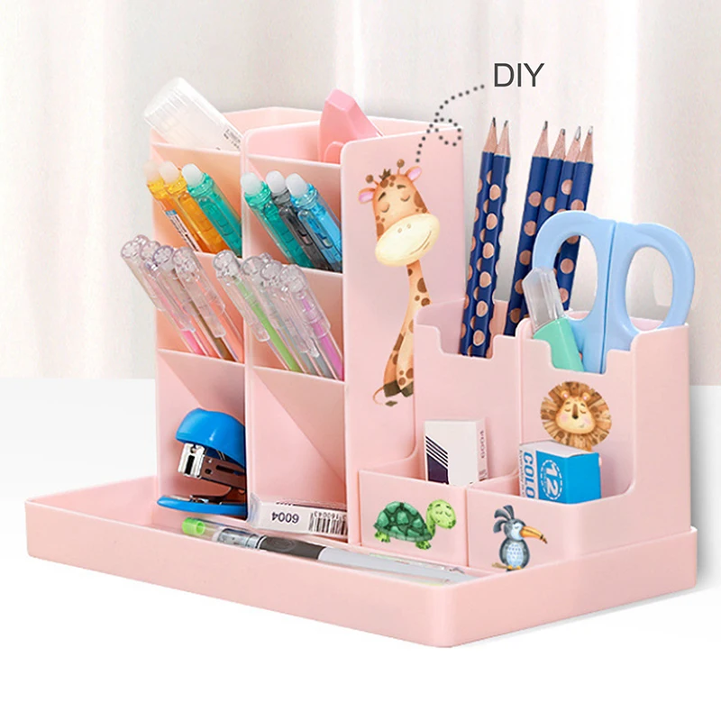 DIY Multi-function 4 Grid Desktop Organizer, Pen Holder, White/pink Storage  Case, Pencil Holder, Party Favor, School, Office Desk Organizer 