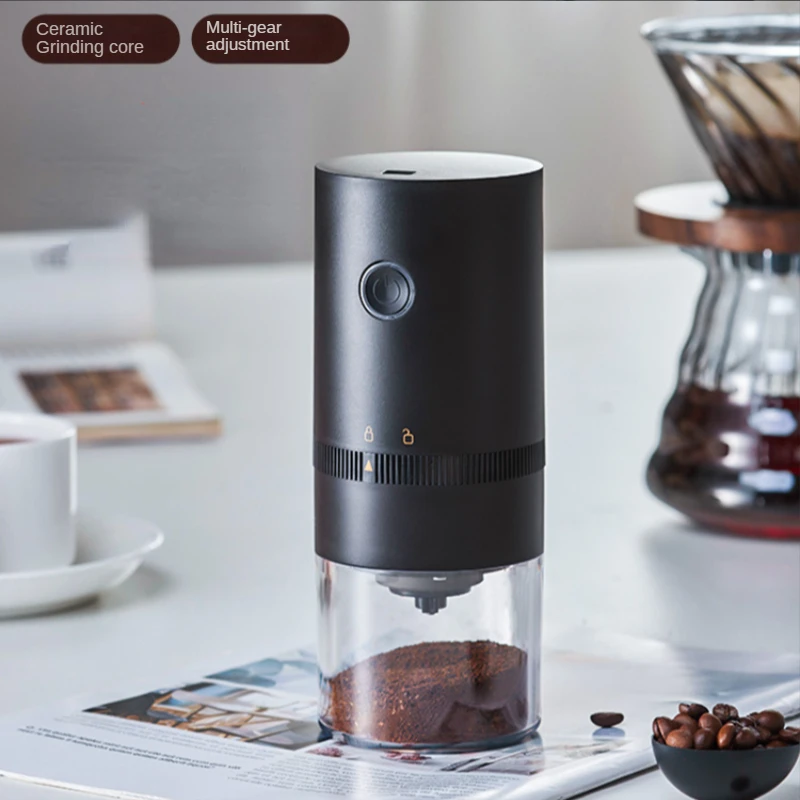 Bean Household Small Electric Coffee Bean Grinder Automatic Hand Machine Now Manual Kitchen Appliance Free Freight high pressure cup washer sink kitchen bar household coffee milk tea stainless steel automatic cup washing artifact