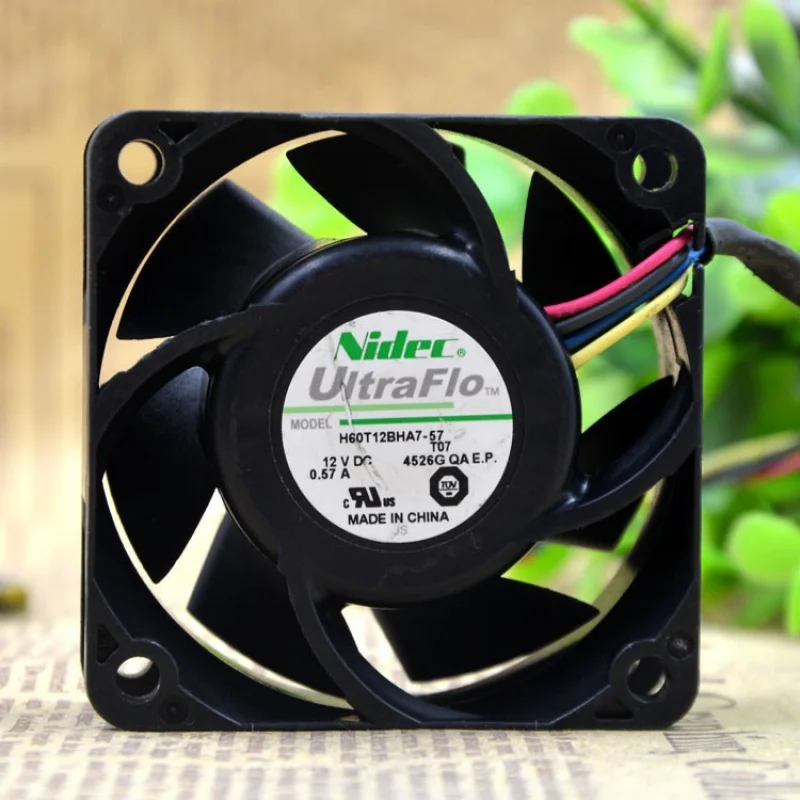 H60T12BHA7-57 6cm 6025 12V 0.57a Макс скорость потока воздуха Охлаждающий вентилятор H60T12BHA7 57