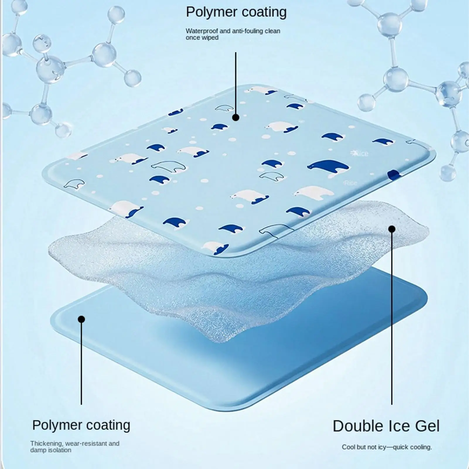 Cooling Pet Mat Breathable Washable Summer Pad Dog Cat Self Cool Blanket For Kennel Crate And Bed Sleeping Dog Cooling Pad_voghion.com