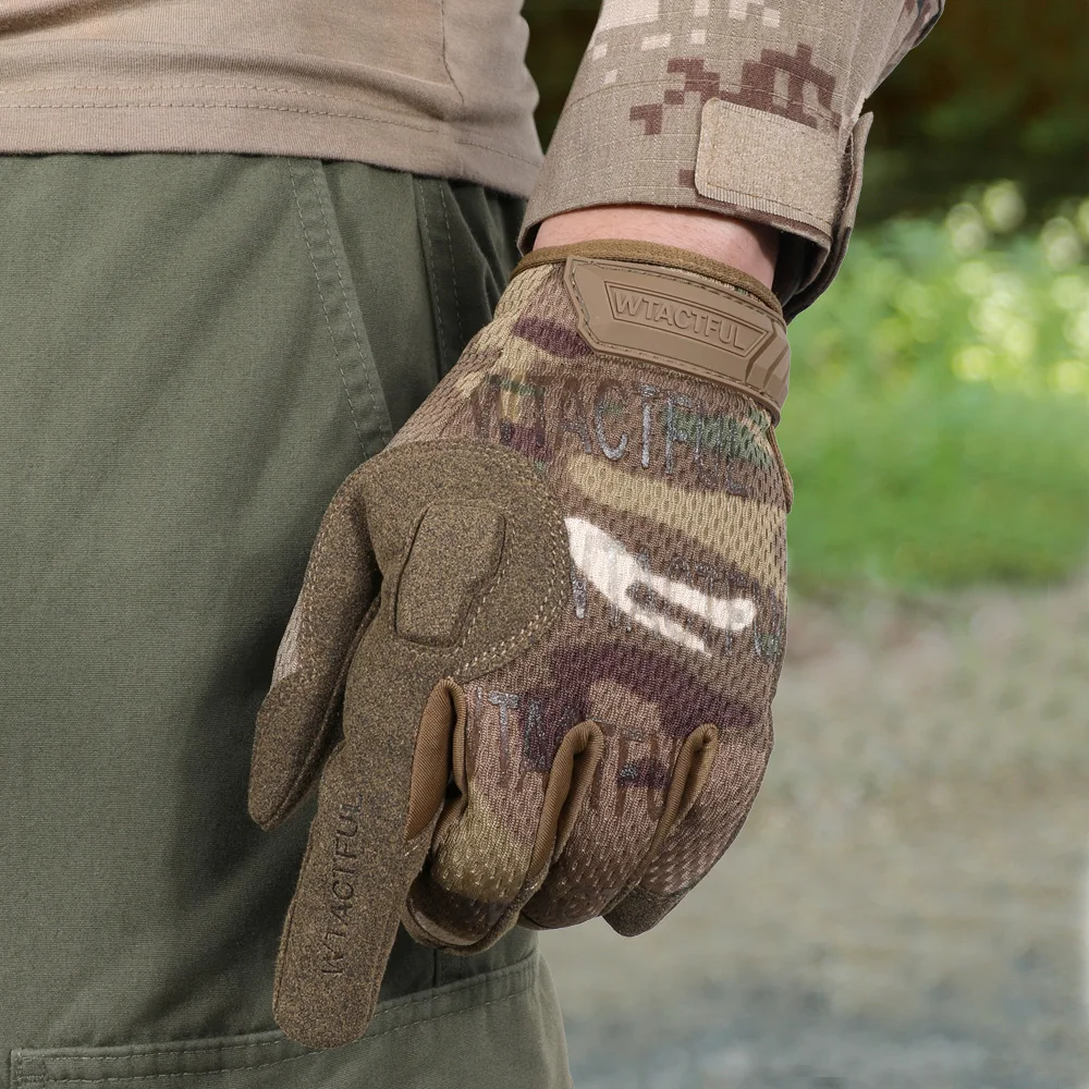 Description Picture 2 of itemCamouflage Tactical Cycling Gloves Sport Ski Bike Hiking Combat Climbing Shooting Hunting Riding Non-slip Full Finger Mitten Men
