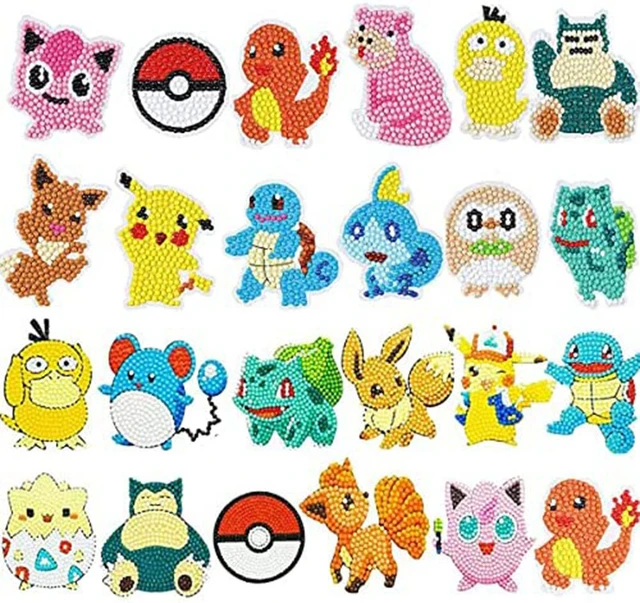 Pokemon Cartoon DIY Diamond Painting Stickers 5D Stickers Figure Pikachu  Charmander Children's Set Art Decoration Fridge Magnet - AliExpress