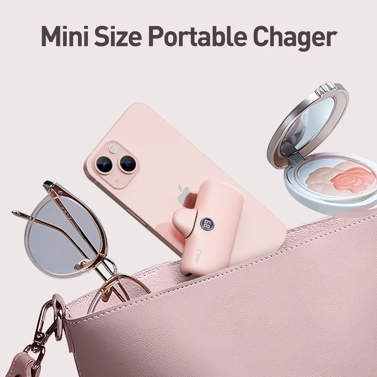 iWALK Portable Charger for iPhone All models: Mini 20W 4800mAh Wireless Power Bank Fast Charging Travel Battery Pack Power Banks 6