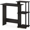 Efficient Home Laptop Notebook Computer Desk with Square Shelves, Espresso/Black 1