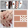 1pcs French Manicure Nail Art Stickers Checker Board Nail Tips Decoration Self-Adhesive For DIY Decoration Stencil Tools 4