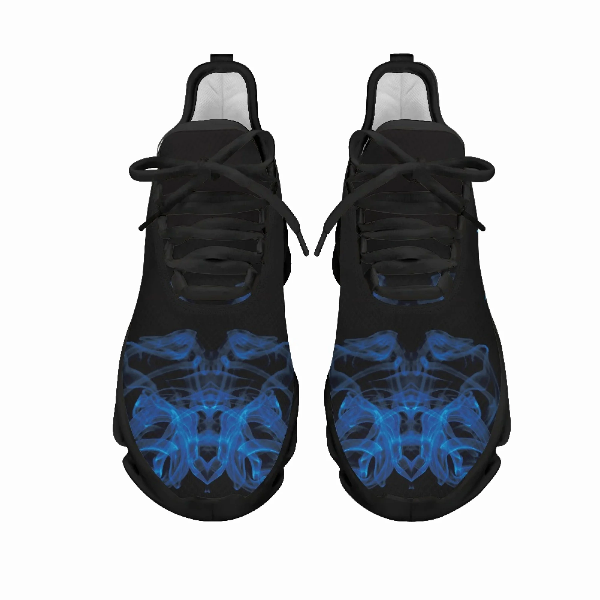 Yikeluo Radiologic Technologist Blue Print Casual Mesh Flats Sneakers Ladies Lightweight Lace Up Footwear Zapatos de Mujer