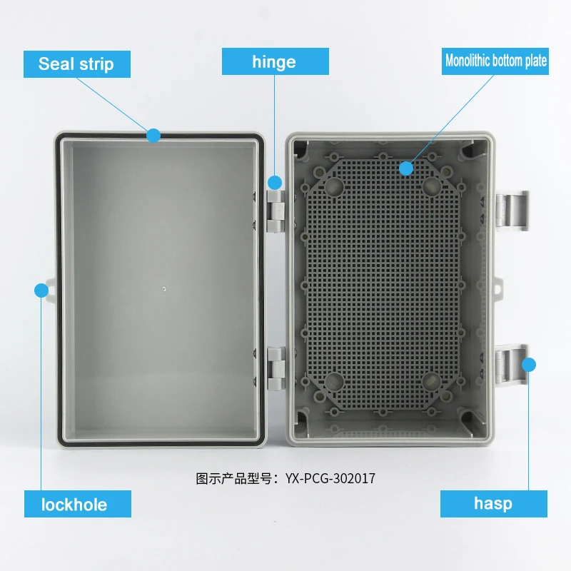 Power Junction Box IP66 Waterproof Gray/Transparent Cover Enclosure Juction Box ABS Plastic Outdoor Electronic Instrument electric waterproof case