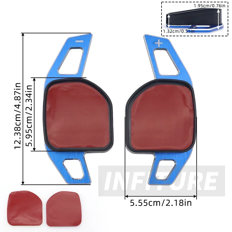 자동차 스티어링 휠 시프트 패들 확장 DSG 아우디 A1 A3 A4 A5 A6 A7 A8 Q5 Q7 TT R8 2012 이후 알루미늄